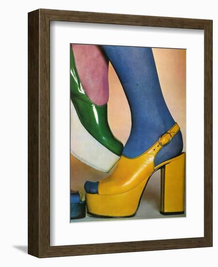 1970s UK Platform Shoes Catalogue/Brochure Plate-null-Framed Giclee Print