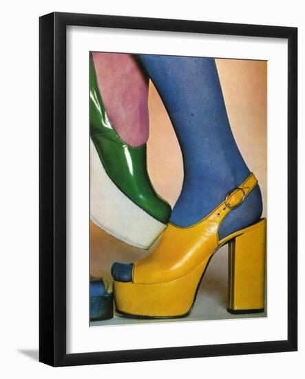 1970s UK Platform Shoes Catalogue/Brochure Plate-null-Framed Giclee Print