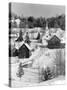 1970s Winter Scenic of Waits River Junction Vermont-null-Stretched Canvas