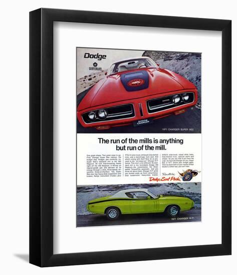 1971 Dogde Charger Super Bee-null-Framed Art Print