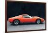 1971 Lamborghini Miura P400 S Watercolor-NaxArt-Framed Art Print