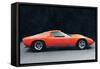 1971 Lamborghini Miura P400 S Watercolor-NaxArt-Framed Stretched Canvas