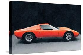 1971 Lamborghini Miura P400 S Watercolor-NaxArt-Stretched Canvas