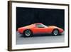 1971 Lamborghini Miura P400 S Watercolor-NaxArt-Framed Art Print