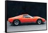 1971 Lamborghini Miura P400 S Watercolor-NaxArt-Framed Stretched Canvas