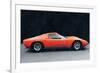 1971 Lamborghini Miura P400 S Watercolor-NaxArt-Framed Art Print