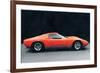 1971 Lamborghini Miura P400 S Watercolor-NaxArt-Framed Art Print