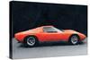 1971 Lamborghini Miura P400 S Watercolor-NaxArt-Stretched Canvas