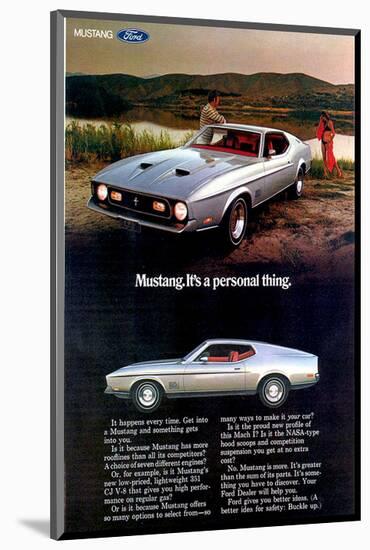 1971 Mustang - Personal Thing-null-Mounted Art Print