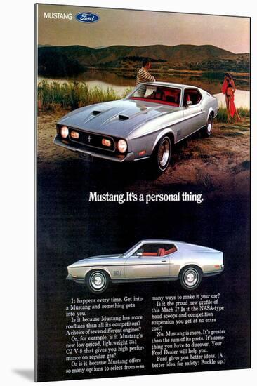 1971 Mustang - Personal Thing-null-Mounted Art Print