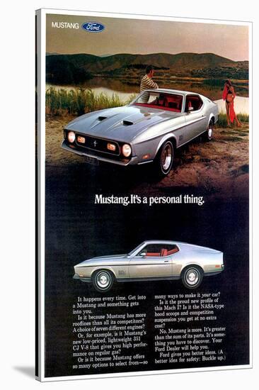 1971 Mustang - Personal Thing-null-Stretched Canvas