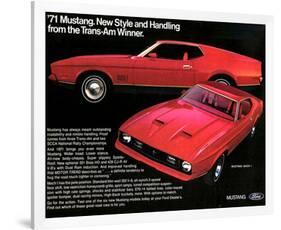 1971 Mustang - Trans-Am Winner-null-Framed Art Print