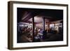 1971: People Attending a Party in the Sunken Living Room of a Floating Home, Sausalito, California-Michael Rougier-Framed Photographic Print