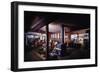 1971: People Attending a Party in the Sunken Living Room of a Floating Home, Sausalito, California-Michael Rougier-Framed Photographic Print