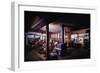 1971: People Attending a Party in the Sunken Living Room of a Floating Home, Sausalito, California-Michael Rougier-Framed Photographic Print