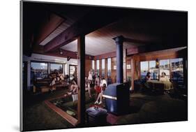 1971: People Attending a Party in the Sunken Living Room of a Floating Home, Sausalito, California-Michael Rougier-Mounted Photographic Print