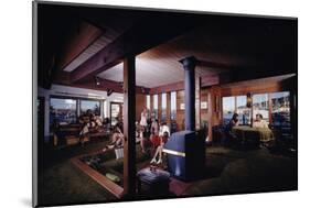 1971: People Attending a Party in the Sunken Living Room of a Floating Home, Sausalito, California-Michael Rougier-Mounted Photographic Print