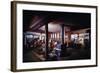 1971: People Attending a Party in the Sunken Living Room of a Floating Home, Sausalito, California-Michael Rougier-Framed Photographic Print