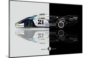 1971 Porsche 917 Martini Rossi III-NaxArt-Mounted Premium Giclee Print