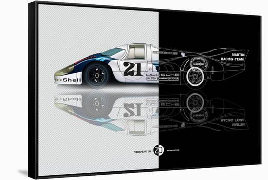 1971 Porsche 917 Martini Rossi III-NaxArt-Framed Stretched Canvas