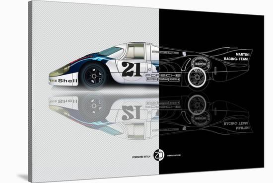 1971 Porsche 917 Martini Rossi III-NaxArt-Stretched Canvas