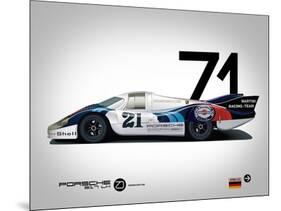 1971 Porsche 917 Martini Rossi-NaxArt-Mounted Art Print