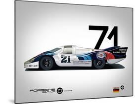 1971 Porsche 917 Martini Rossi-NaxArt-Mounted Art Print