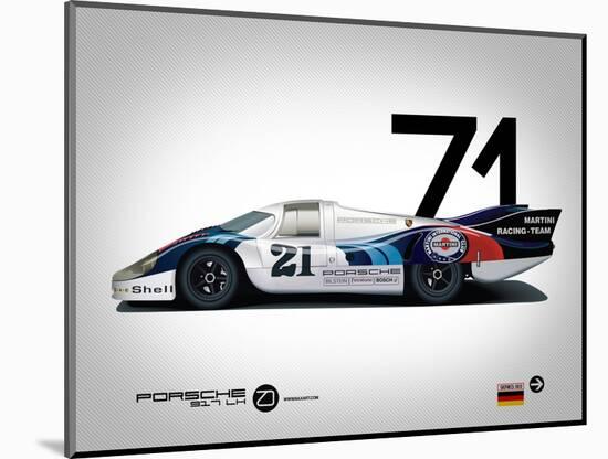 1971 Porsche 917 Martini Rossi-NaxArt-Mounted Art Print