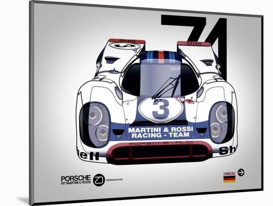 1971 Porsche 917-NaxArt-Mounted Art Print