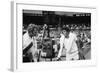 1971 Wimbledon: Australia's Rod Laver (L) and U.S.A Tom Gorman on Centre Court after their Match-Alfred Eisenstaedt-Framed Photographic Print