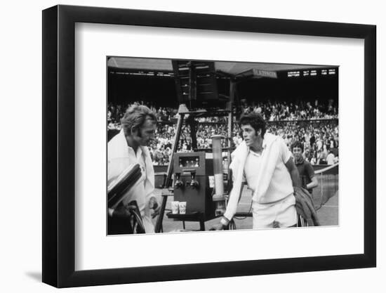 1971 Wimbledon: Australia's Rod Laver (L) and U.S.A Tom Gorman on Centre Court after their Match-Alfred Eisenstaedt-Framed Photographic Print