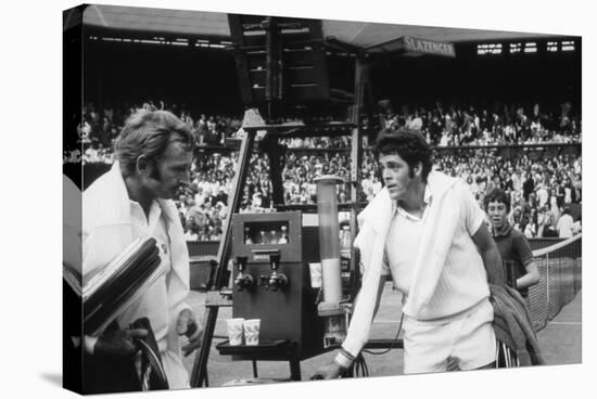 1971 Wimbledon: Australia's Rod Laver (L) and U.S.A Tom Gorman on Centre Court after their Match-Alfred Eisenstaedt-Stretched Canvas