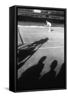 1971 Wimbledon: Tennis Player in Ready Position-Alfred Eisenstaedt-Framed Stretched Canvas