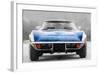 1972 Corvette Front End Watercolor-NaxArt-Framed Art Print