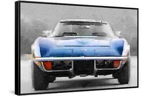 1972 Corvette Front End Watercolor-NaxArt-Framed Stretched Canvas