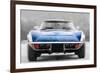 1972 Corvette Front End Watercolor-NaxArt-Framed Premium Giclee Print