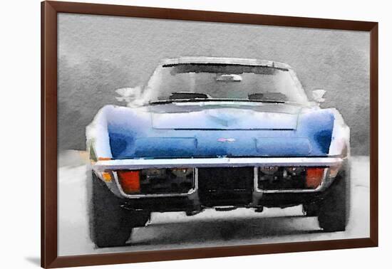1972 Corvette Front End Watercolor-NaxArt-Framed Art Print