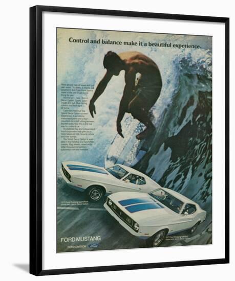 1972 Mustang Control & Balance-null-Framed Art Print