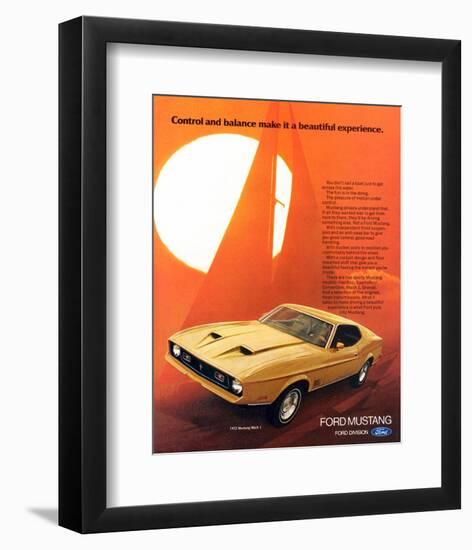 1972 Mustang Make It Beautiful-null-Framed Art Print