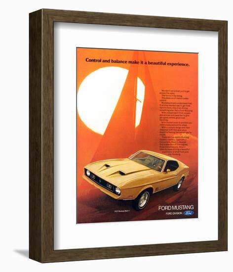 1972 Mustang Make It Beautiful-null-Framed Art Print