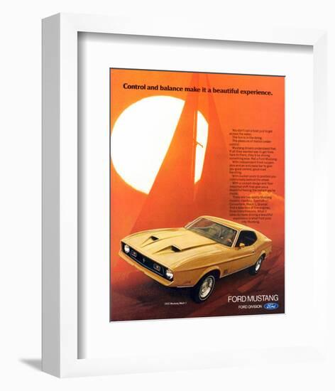 1972 Mustang Make It Beautiful-null-Framed Art Print