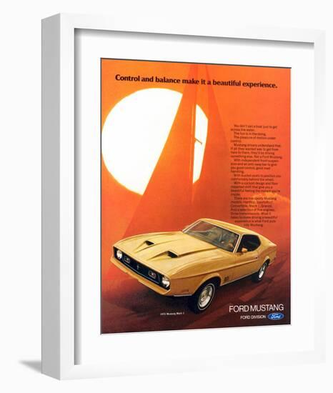 1972 Mustang Make It Beautiful-null-Framed Art Print