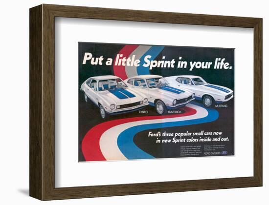 1972 Pinto Maverick Mustang-null-Framed Art Print