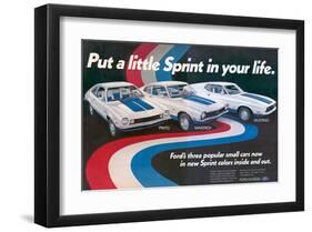 1972 Pinto Maverick Mustang-null-Framed Art Print