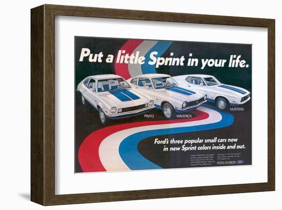 1972 Pinto Maverick Mustang-null-Framed Art Print