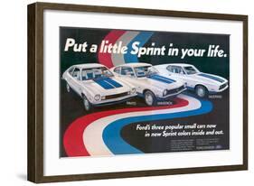 1972 Pinto Maverick Mustang-null-Framed Art Print