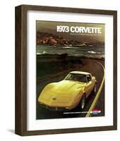 1973 Corvette - to See the Usa-null-Framed Art Print