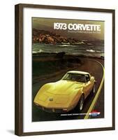 1973 Corvette - to See the Usa-null-Framed Art Print