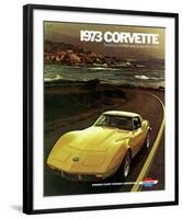 1973 Corvette - to See the Usa-null-Framed Art Print