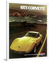 1973 Corvette - to See the Usa-null-Framed Art Print